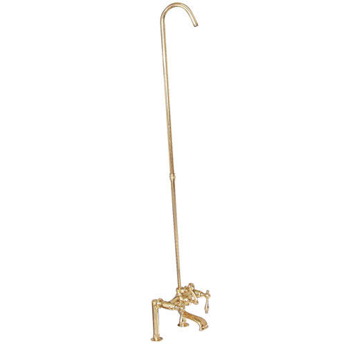 Tub Rim-Mounted Filler with Diverter and Riser