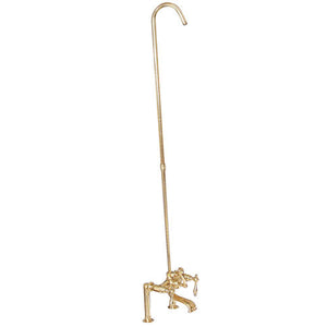 Tub Rim-Mounted Filler with Diverter and Riser