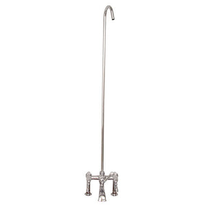 Tub Rim-Mounted Filler with Diverter and Riser
