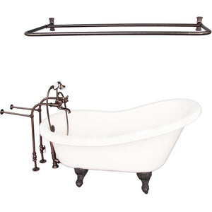 Fillmore 60″ Acrylic Slipper Tub Kit in Bisque – Oil Rubbed Bronze Accessories