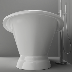 Marshall 72" Cast Iron Double Slipper Tub on Base