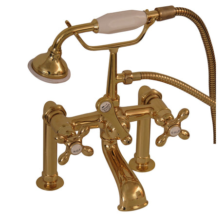 Marshall 72″ Cast Iron Double Slipper Tub Kit – Polished Brass Accessories
