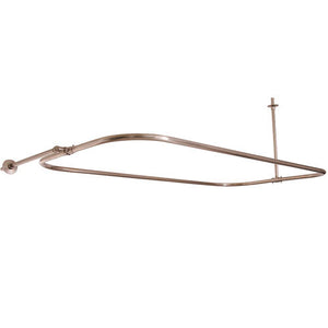 24" Rectangular Shower Rod with Supports