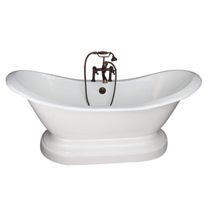 Marshall 72″ Cast Iron Double Slipper Tub Kit – Oil Rubbed Bronze Accessories