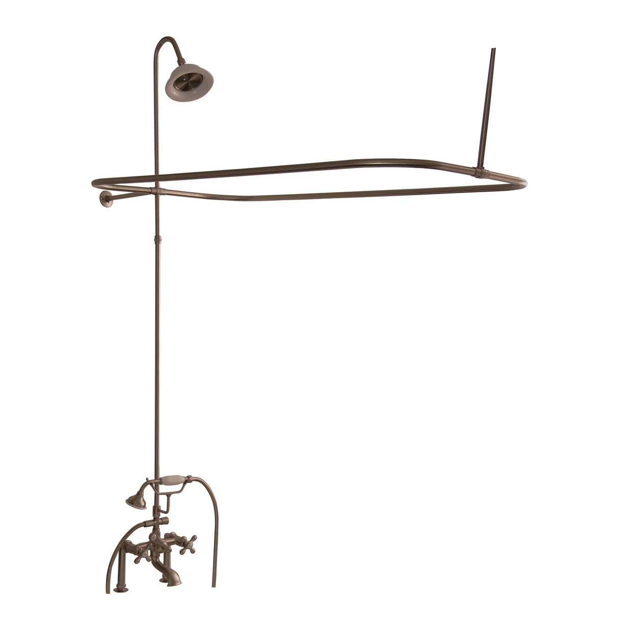 Beecher 60″ Cast Iron Roll Top Tub Kit – Brushed Nickel Accessories