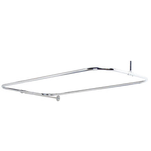 24" Rectangular Shower Rod with Supports