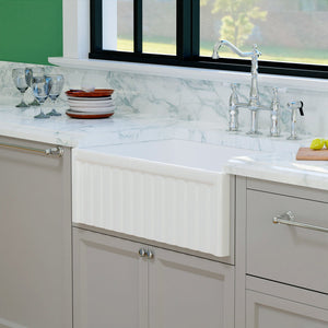 Carthage Fluted Single Bowl Apron-Front Sink