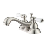 Donata 4" Centerset Lavatory Faucet with Porcelain Lever Handles