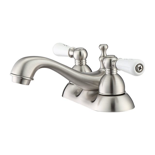 Donata 4" Centerset Lavatory Faucet with Porcelain Lever Handles