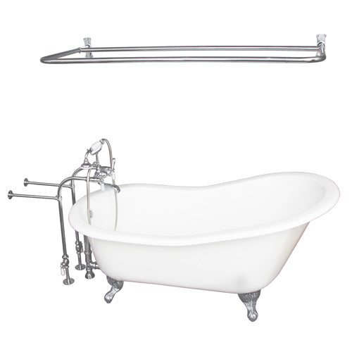 Griffin 61″ Cast Iron Slipper Tub Kit – Polished Chrome Accessories