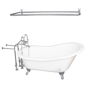 Griffin 61″ Cast Iron Slipper Tub Kit – Polished Chrome Accessories