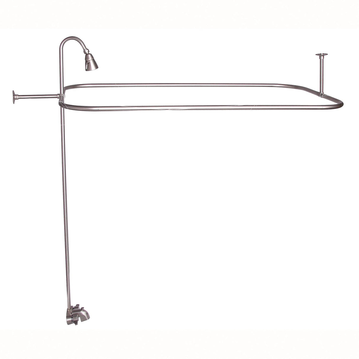 Bartlett 60" Cast Iron Roll Top Tub Kit-Brushed Nickel Accessories