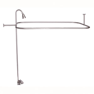 Bartlett 60" Cast Iron Roll Top Tub Kit-Brushed Nickel Accessories