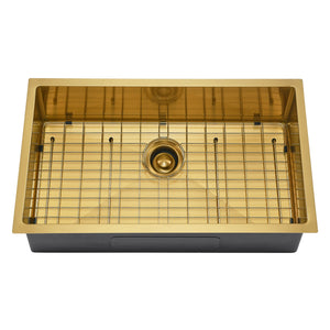 Fabyan 32" Single Bowl Gold Stainless Kitchen Sink