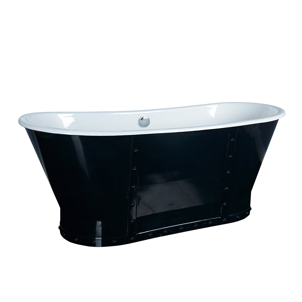 Fernando 67" Cast Iron Bateau with Riveted Skirt