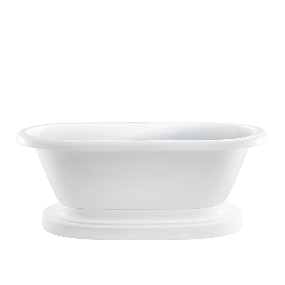 Carrie 57" Acrylic Double Roll Top Tub on Base