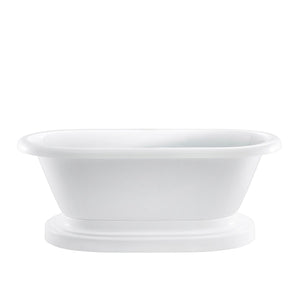 Carrie 57" Acrylic Double Roll Top Tub on Base
