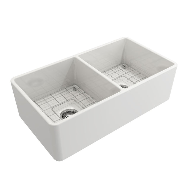 Langley Double Bowl Fireclay Apron-Front Sink