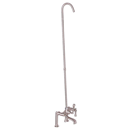 Tub Rim-Mounted Filler with Diverter and Riser