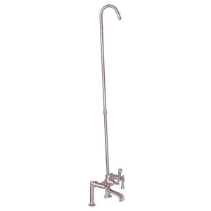 Tub Rim-Mounted Filler with Diverter and Riser