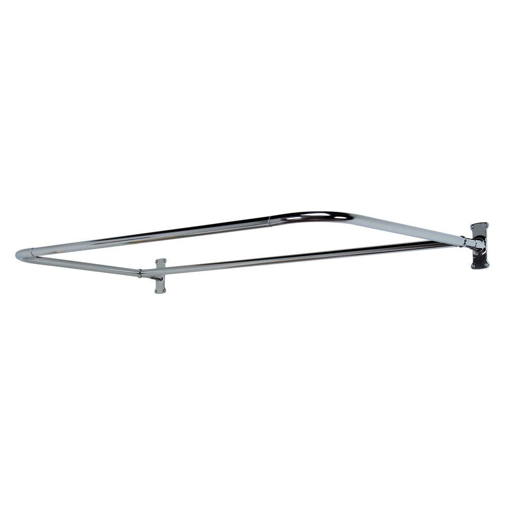 Isadora 67″ Acrylic Slipper Tub Kit in White – Polished Chrome Accessories