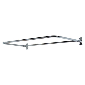 Isadora 67″ Acrylic Slipper Tub Kit in White – Polished Chrome Accessories