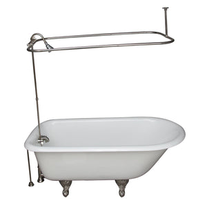 Brocton 65″ Cast Iron Roll Top Tub Kit – Polished Nickel Accessories