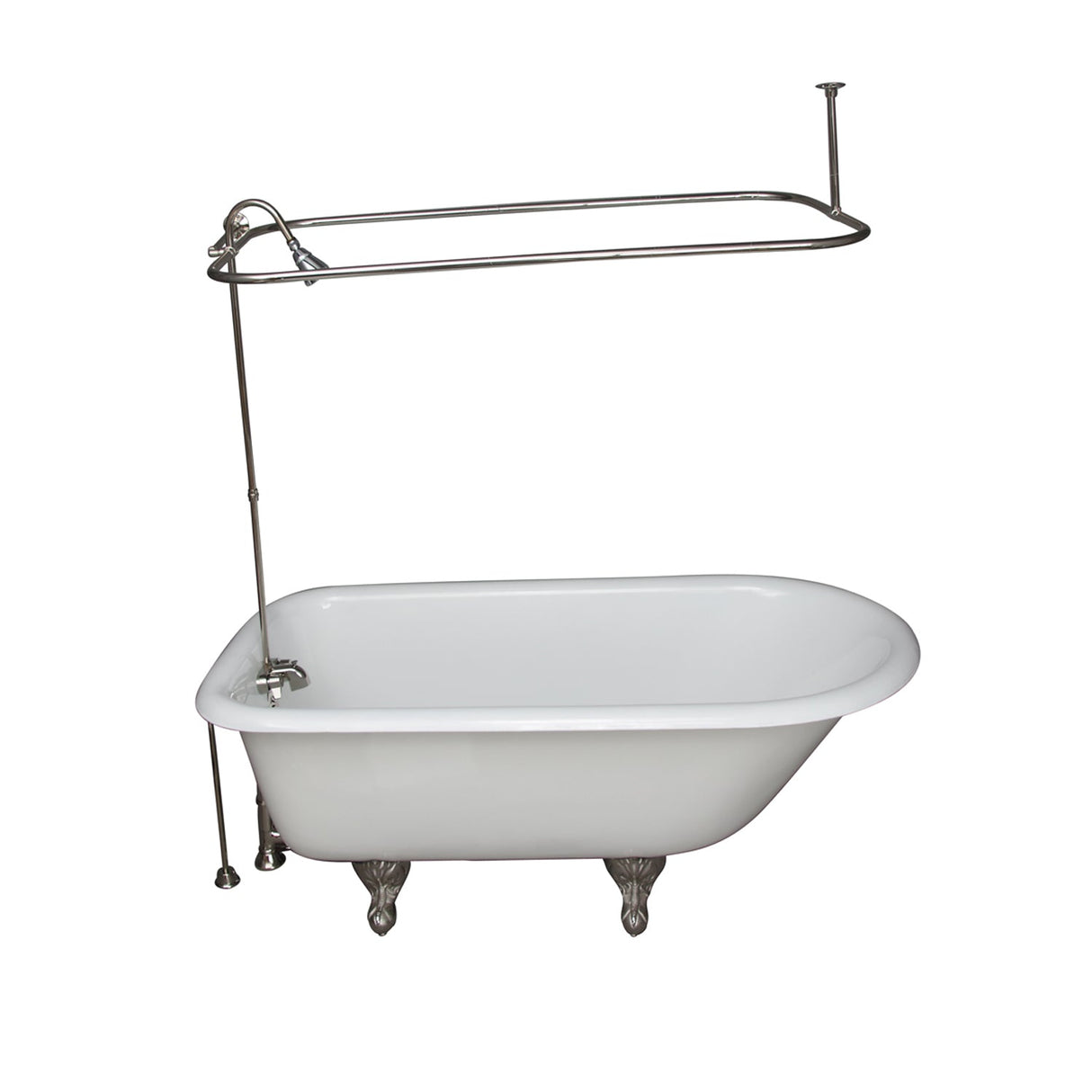 Antonio 55" Cast Iron Roll Top Tub Kit-Polished Nickel Accessories