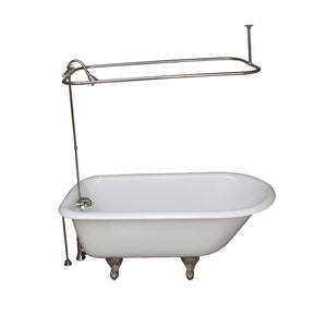 Antonio 55" Cast Iron Roll Top Tub Kit-Polished Nickel Accessories