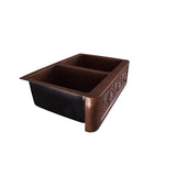 Concord Double Bowl Copper Apron-Front Sink – 33″