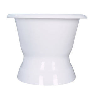 Cromwell 66" Cast Iron Double Roll Top Tub on Base