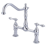 Guthrie Kitchen Bridge Faucet with Metal Lever Handles