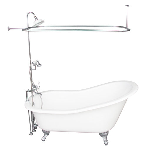 Griffin 61″ Cast Iron Slipper Tub Kit – Polished Chrome Accessories