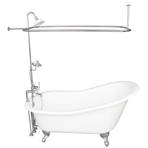 Griffin 61″ Cast Iron Slipper Tub Kit – Polished Chrome Accessories