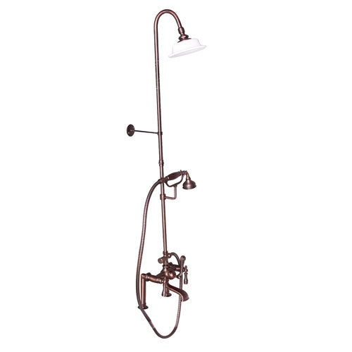 Tub Filler with Diverter Hand-Held Shower and Riser