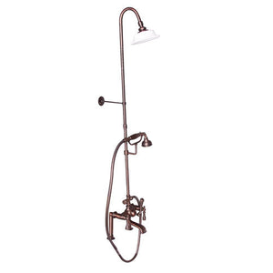 Tub Filler with Diverter Hand-Held Shower and Riser