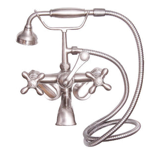 Tub Wall-Mounted Filler with Hand-Held Shower