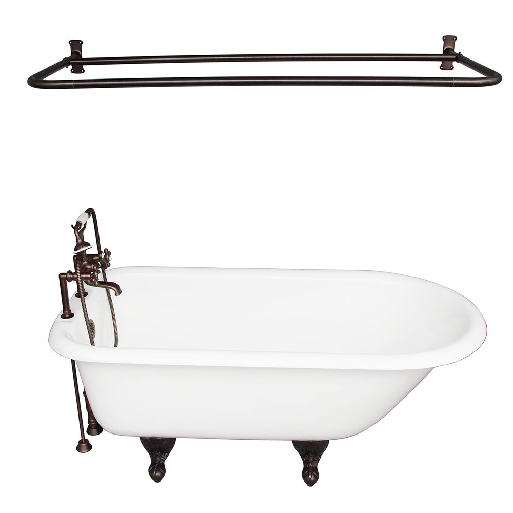 Cadmus 67″ Cast Iron Roll Top Tub Kit – Oil Rubbed Bronze Accessories