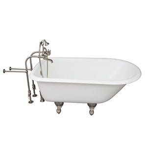 Antonio 55″ Cast Iron Roll Top Tub Kit – Brushed Nickel Accessories