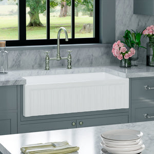 Carthage Fluted Single Bowl Apron-Front Sink