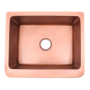 Cilantro Single Bowl Copper Apron-Front Sink