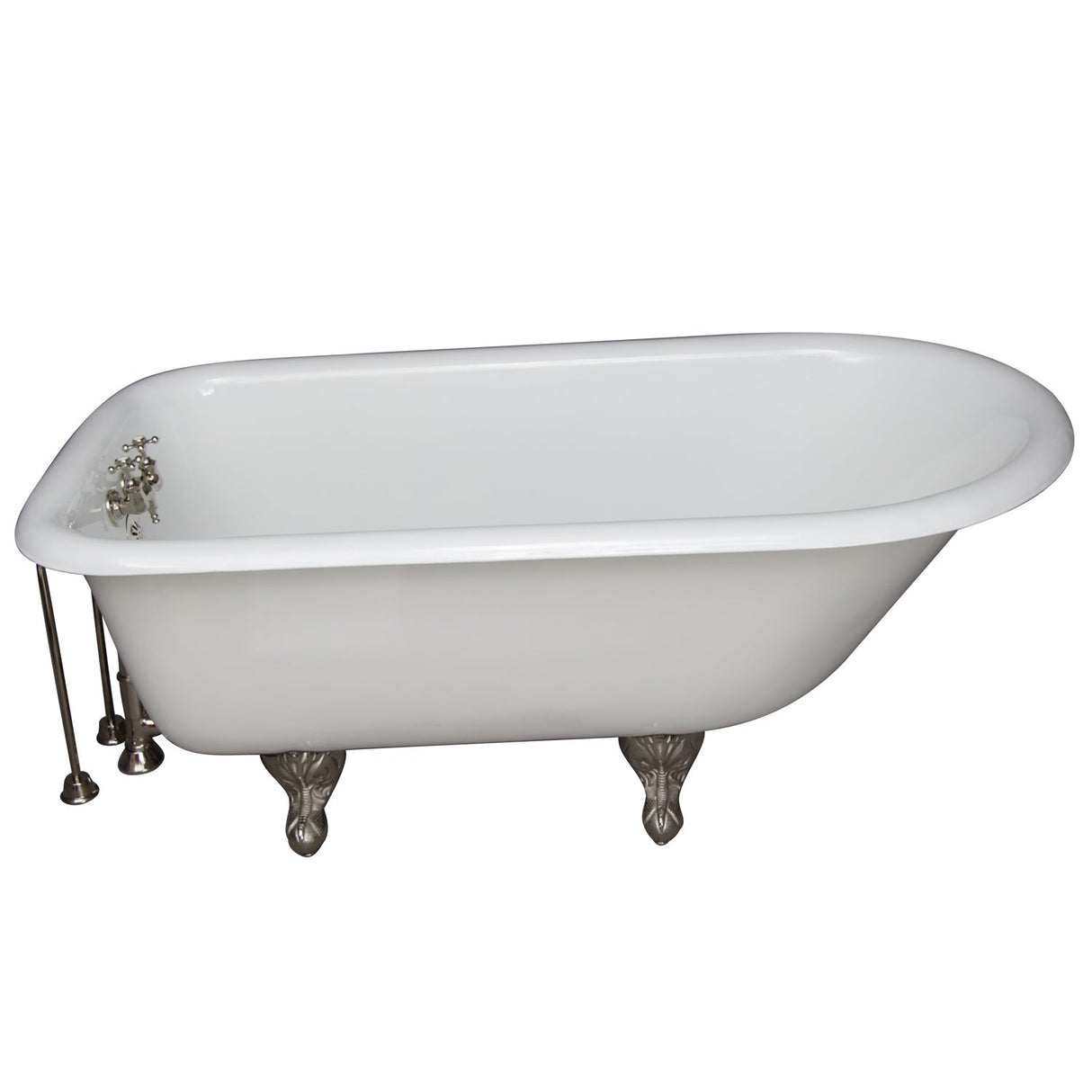 Bartlett 60" Cast Iron Roll Top Tub Kit-Polished Nickel Accessories
