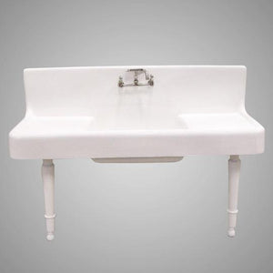 Alma 60" Cast Iron Wall-Hung Kitchen Sink with Drainboard