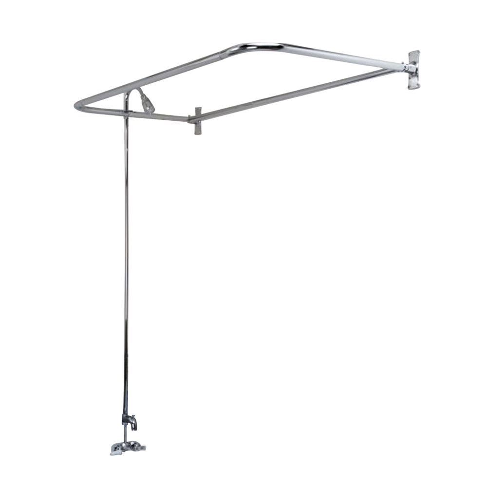 Atlin 67″ Acrylic Roll Top Tub Kit in White – Polished Chrome Accessories