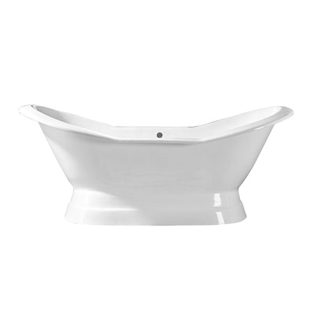 Maren 61" Cast Iron Double Slipper Tub on Base