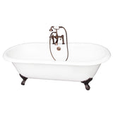 Duet 67″ Cast Iron Double Roll Top Tub Kit – Oil Rubbed Bronze Accessories