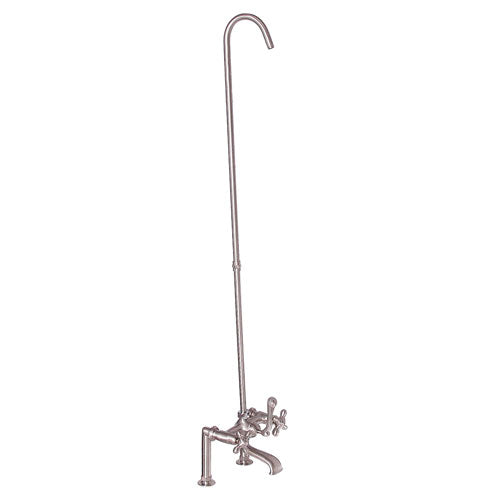 Tub Rim-Mounted Filler with Diverter and Riser