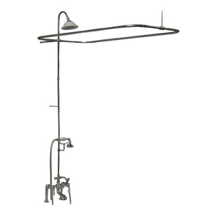 Isadora 67″ Acrylic Slipper Tub Kit in White – Polished Chrome Accessories