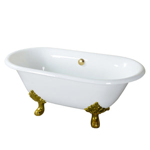 Dawson 61" Cast Iron Double Roll Top Tub
