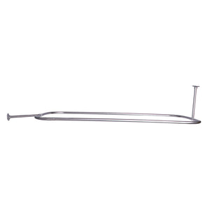Bartlett 60" Cast Iron Roll Top Tub Kit-Polished Chrome Accessories